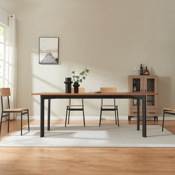 Piétement de table Verg acier laqué noir [en.casa]