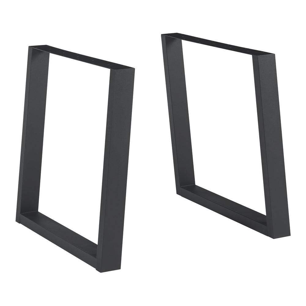 Set Lülsfeld di 2 Gambe Quadrate per Mobili 'Fai da Te' in Acciaio - Nero [en.casa]