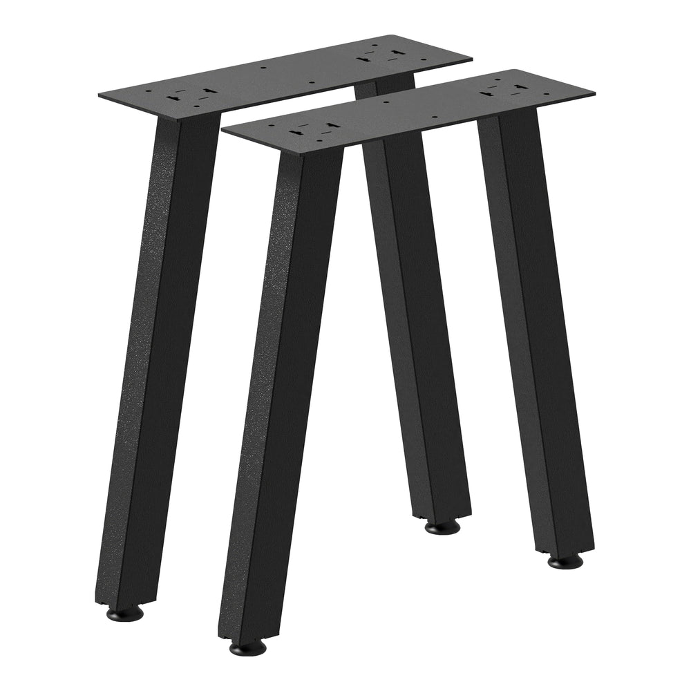 Telaio per tavolo Mariager set da 2 - acciaio 40x37,5 cm nero [en.casa] - premiumXL