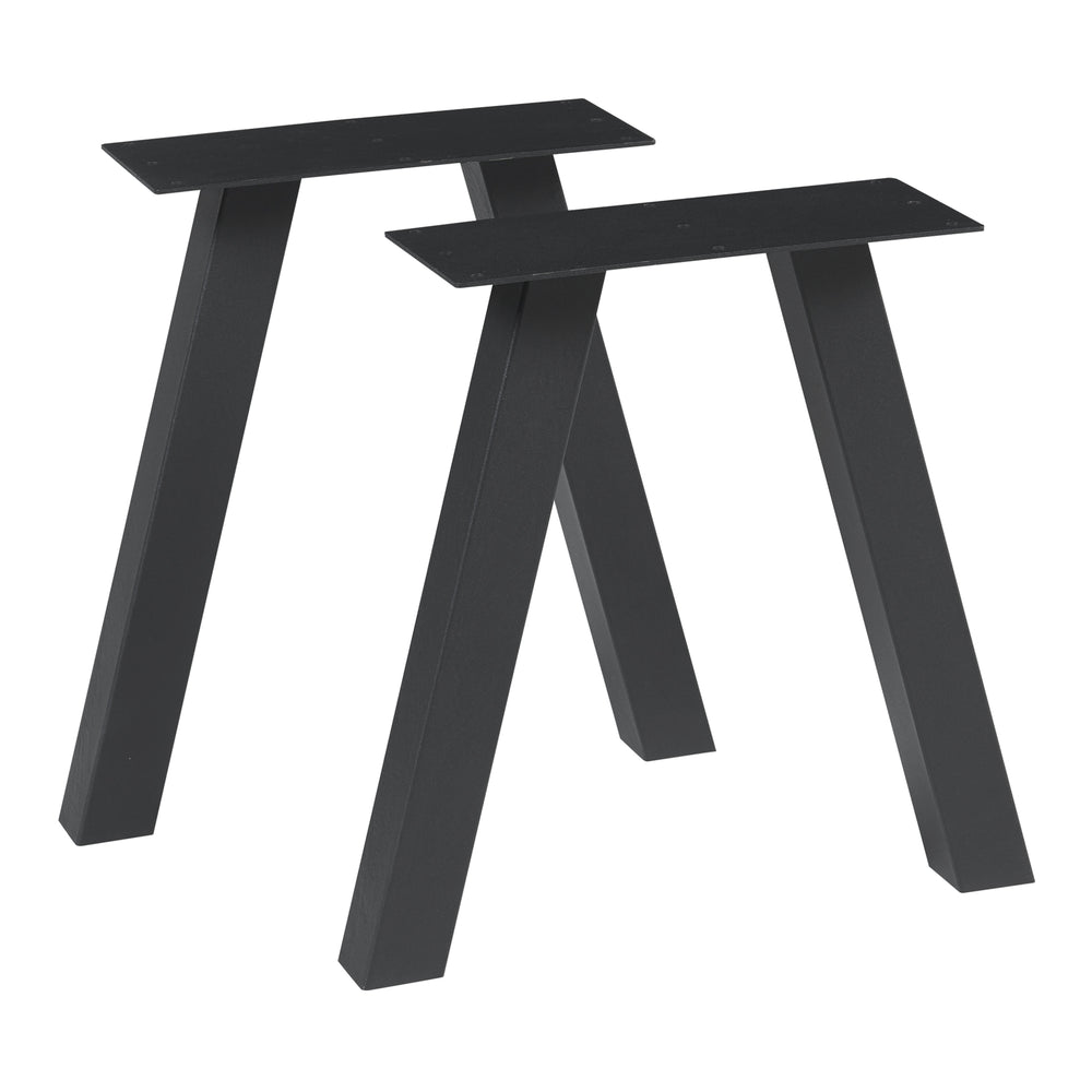 Struttura per tavolo set da 2 Mariager 42x40cm nero [en.casa] - premiumXL