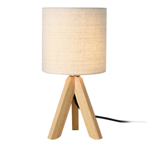 Lampe de table Koblenz E14 Max. 40W avec pieds en bois Beige lux.pro - premiumXL