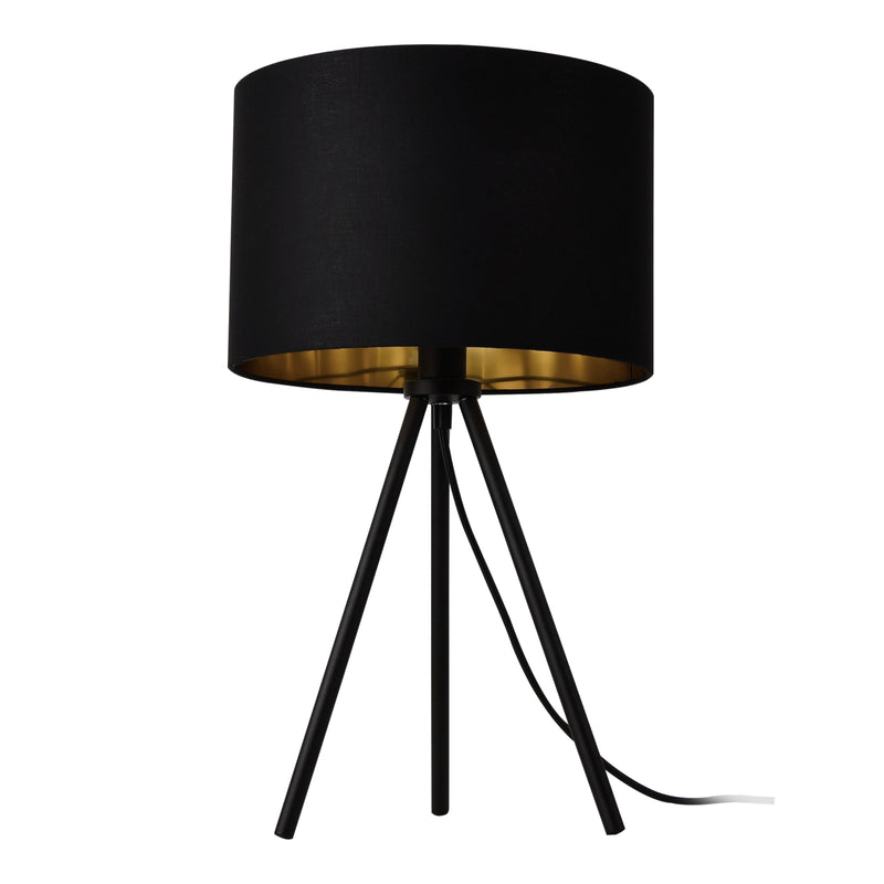 Croquis coté Lampe de Bureau Metz Trépied E14 Métal Tissu Hauteur 51 cm [lux.pro]