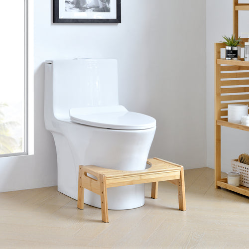 Sgabello per WC Kalajoki ausilio per WC bambù [en.casa] - premiumXL