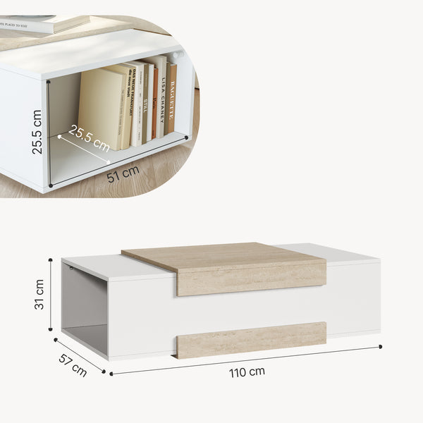 Table basse Eljak 110 x 57 x 31 cm [en.casa] 