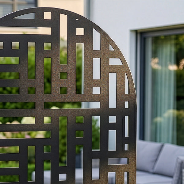Trennwand Bernalda mit Blumenkasten Bogenform [casa.pro]