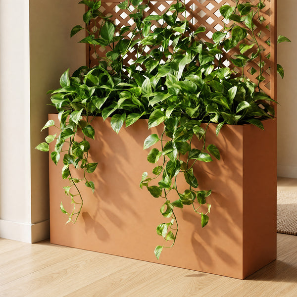 Fioriera Alta con Spalliera Malja in Acciaio 146 x 83 x 31 cm casa.pro