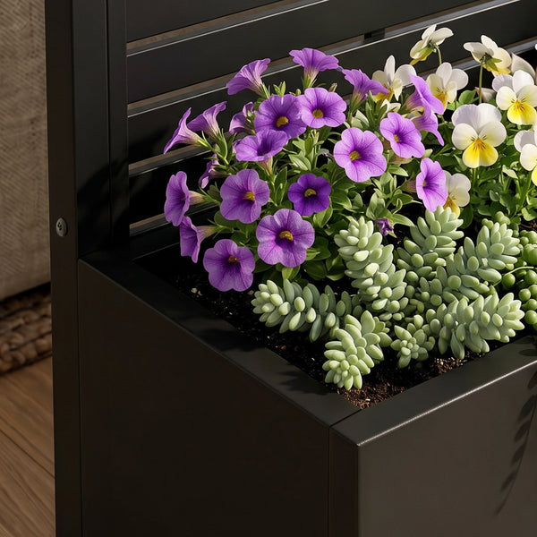 Cloison Nodepp avec bac à fleurs en acier [casa.pro]