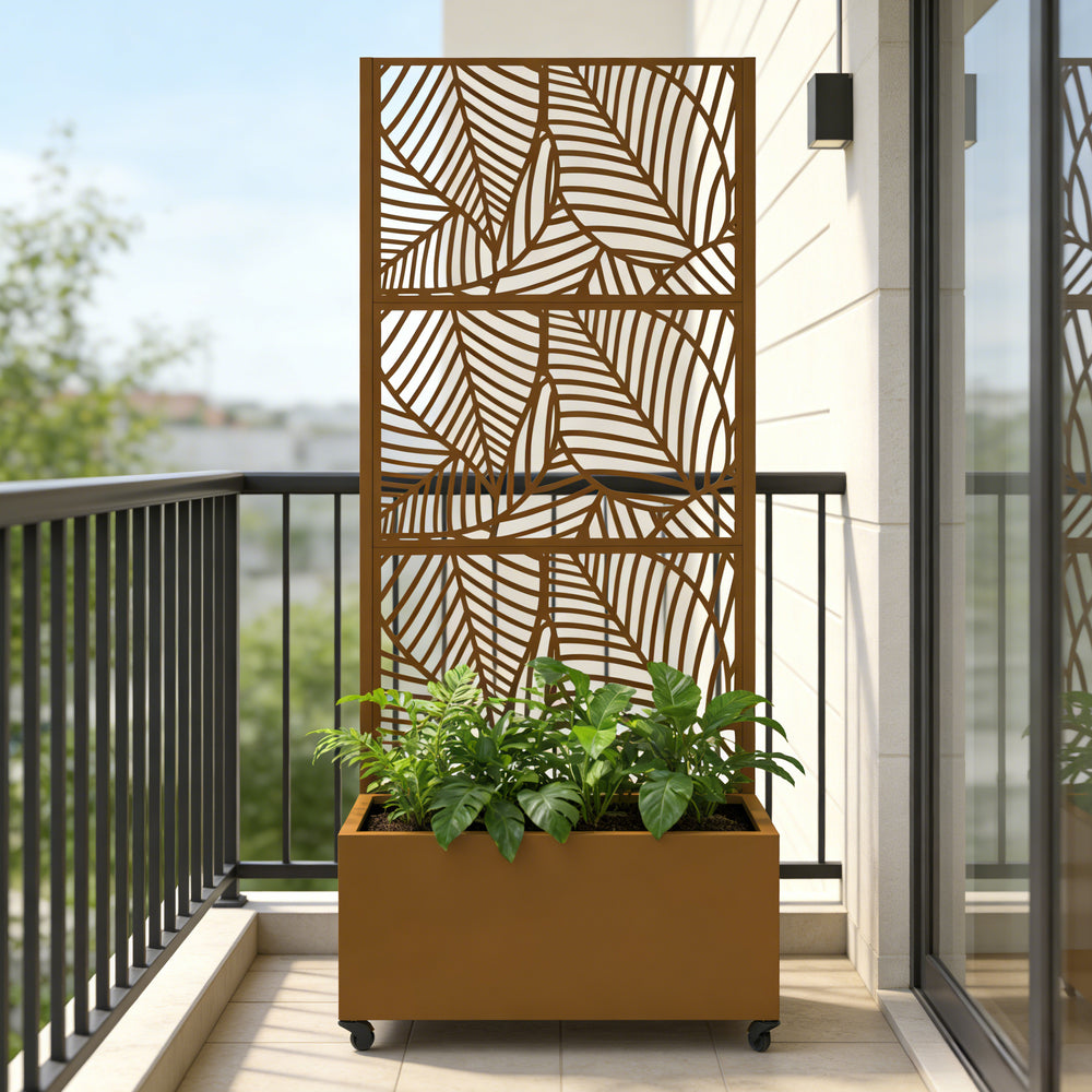 Trennwand Surnskoki mit Blumenkasten [casa.pro]