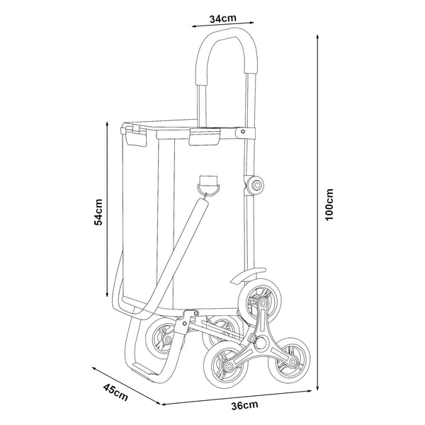 Trolley Portaspesa Neef 41 L 20 kg Saliscale [en.casa]