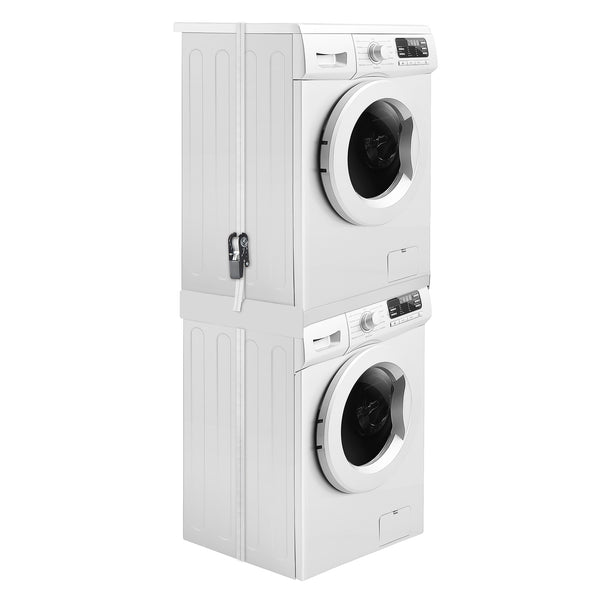 Kit de Superposition pour Lave-Linge Sèche-Linge Standard 60 cm Capacité 100 kg Blanc [en.casa]