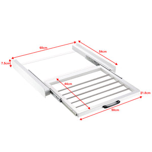 Kit de Superposition pour Lave-Linge Sèche-Linge Standard 60 cm Capacité 100 kg Blanc [en.casa]