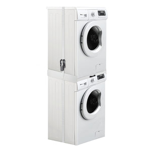 Kit de Superposition pour Lave-Linge Sèche-Linge Standard 60 cm Capacité 100 kg Blanc [en.casa]