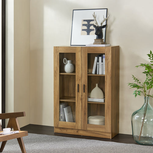 Vitrinenschrank Sorø 80x31x115cm in versch. Farben [en.casa] - premiumXL