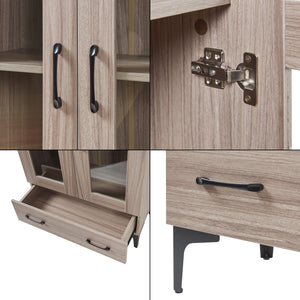 Armadio a Vetrata Søndersø Credenza con Vetrina - Vari Colori [en.casa] 