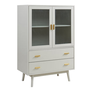 Credenza Susa con Vetrina e 2 Cassetti [en.casa]