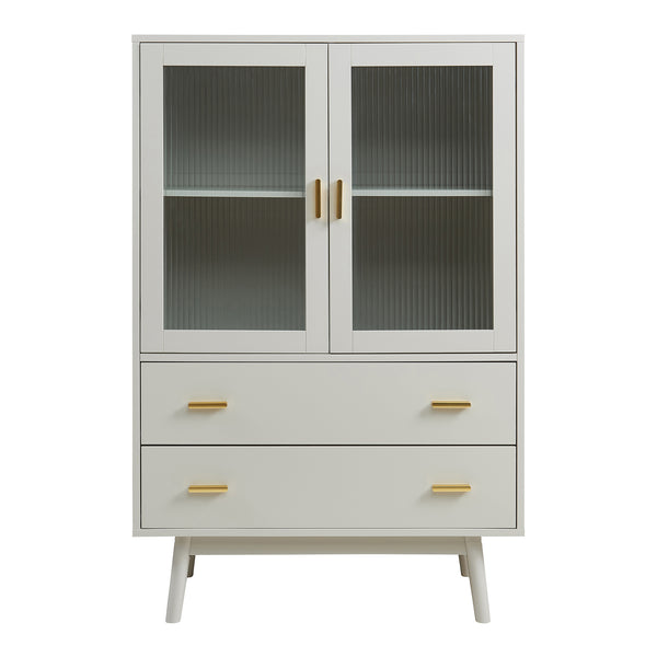Credenza Susa con Vetrina e 2 Cassetti [en.casa]