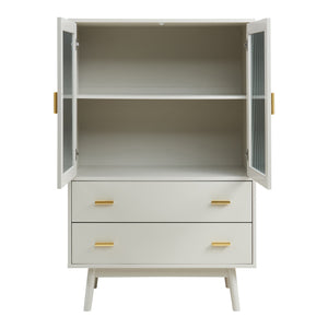 Credenza Susa con Vetrina e 2 Cassetti [en.casa]