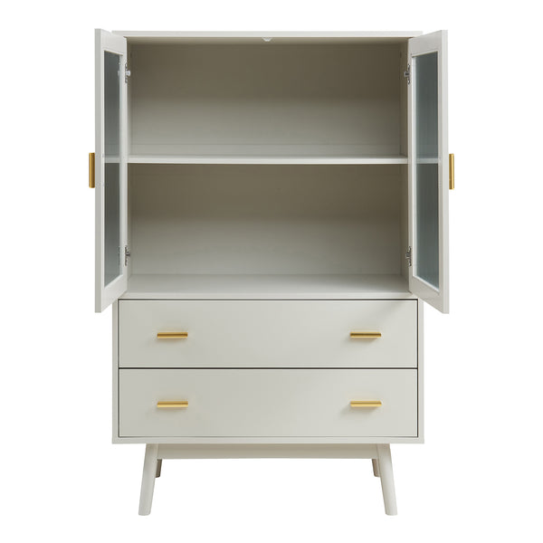 Credenza Susa con Vetrina e 2 Cassetti [en.casa]