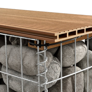 Gabionenbank Friesland WPC 100x45x30 cm in verschiedenen Farben pro.tec