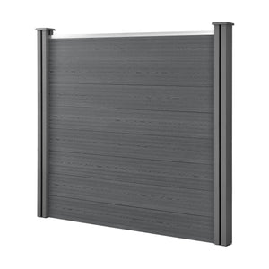 Clôtures de Jardin Brise-Vue avec Poteaux Planches Bois Composite WPC Gris [neu.holz]