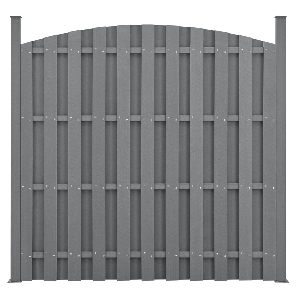 Clôture de jardin WPC avec arche arrondie 185x193cm neu.holz - premiumXL