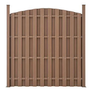 WPC Gartenzaun mit Rundbogen 185x193cm neu.holz