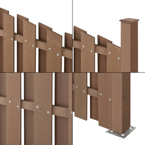 WPC Gartenzaun mit Rundbogen 185x193cm neu.holz