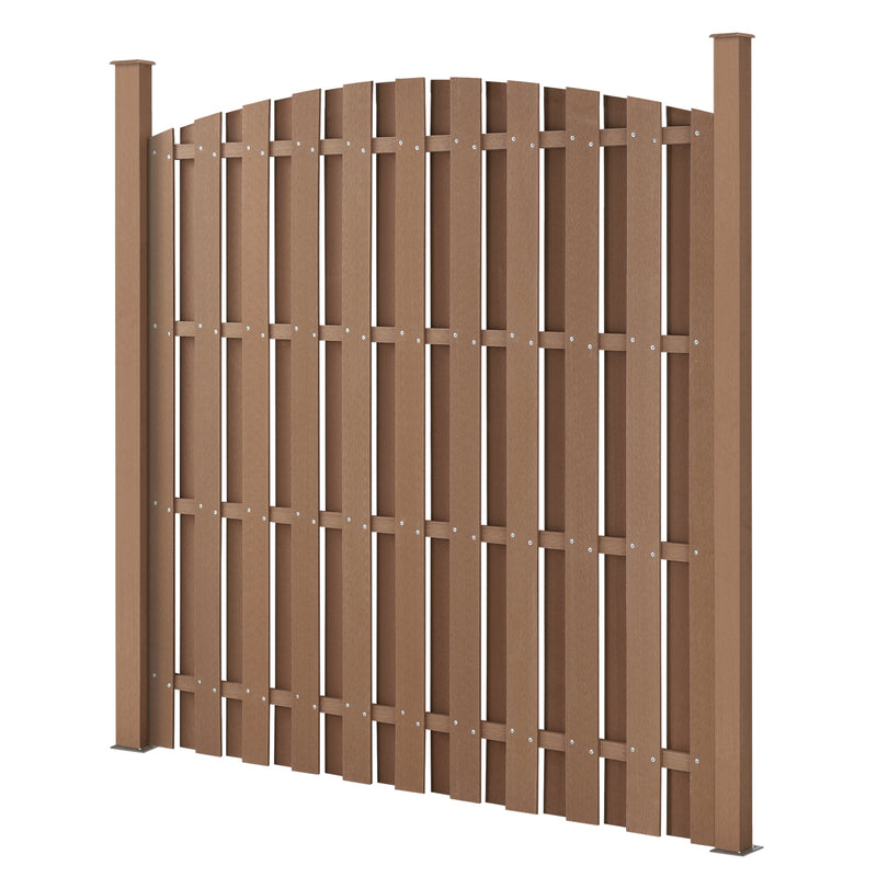 Maßskizze WPC Gartenzaun mit Rundbogen [neu.holz]