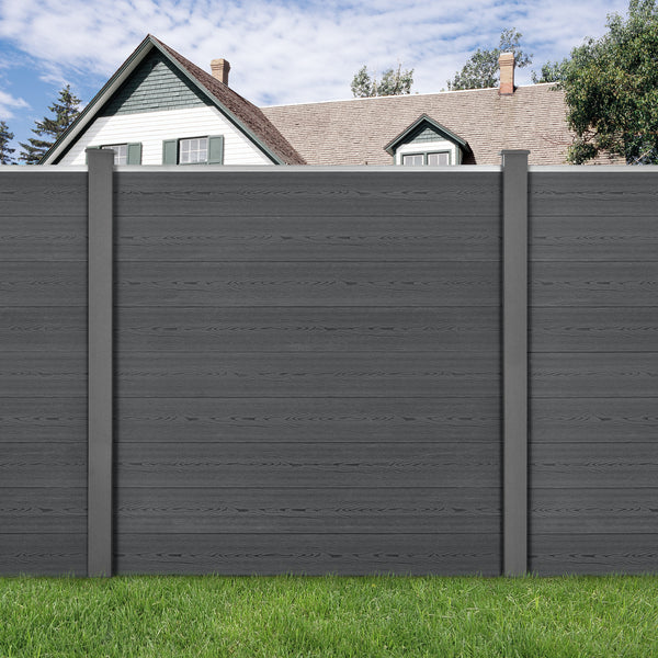 Gartenzaun Getafe WPC mit Pfosten versch. Farben neu.holz