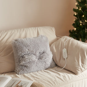 Coussin chauffant électrique Capurso avec deux ouvertures 100 W 40 x 40 x 10 cm gris [en.casa]