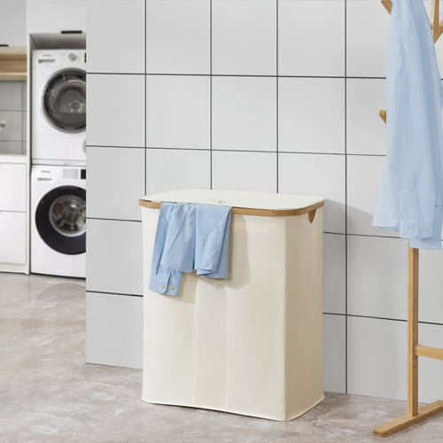Cesto per la biancheria Rusko 140L in diversi colori [en.casa] - premiumXL