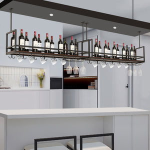 Weinregal mit Glashalterung Borejle [en.casa]
