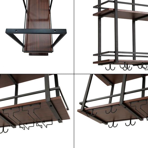 Portabottiglie Sospeso da Soffitto Hubro [en.casa]