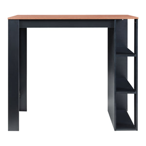 Bartisch Danderyd 120x60x106 cm mit 3 Ablagefächern [en.casa]