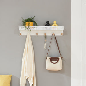 Porte-manteau mural avec étagère Jäller 60 x 14 x 12 cm [en.casa]