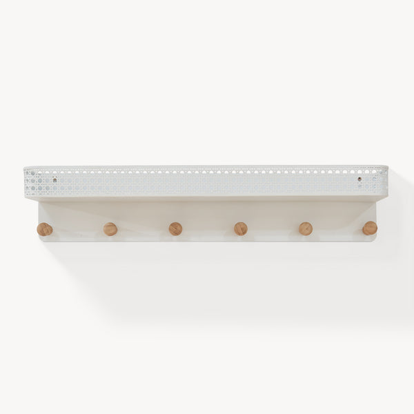 Porte-manteau mural avec étagère Jäller 60 x 14 x 12 cm [en.casa]