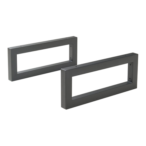 Set Hawangen di 2 Supporti per Mobili 'Fai da Te' Montaggio a Parete in Acciaio - Nero [en.casa]