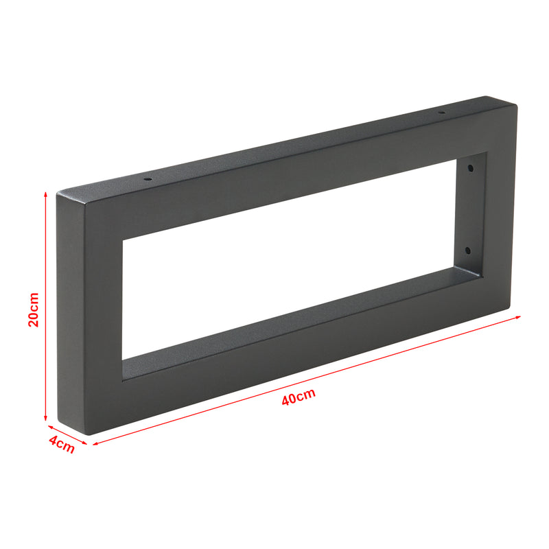 Schizzo in scala Set Hawangen di 2 Supporti per Mobili 'Fai da Te' Montaggio a Parete in Acciaio - Nero [en.casa]