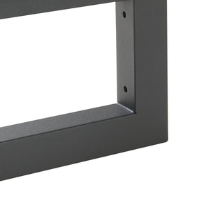 Set Hawangen di 2 Supporti per Mobili 'Fai da Te' Montaggio a Parete in Acciaio - Nero [en.casa]