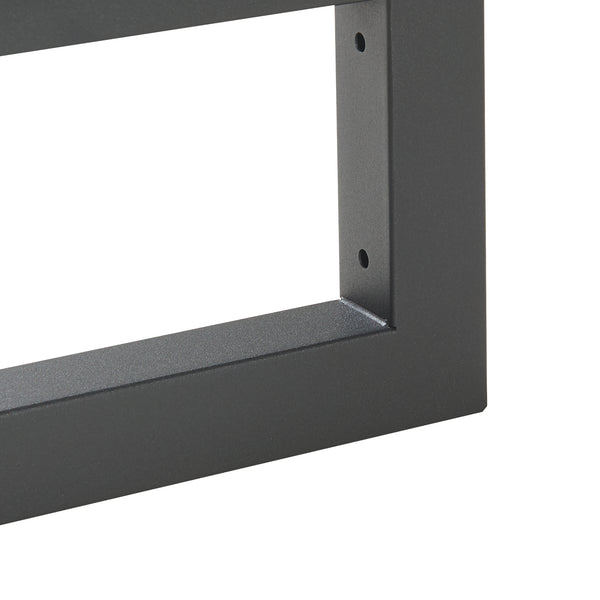 Set Hawangen di 2 Supporti per Mobili 'Fai da Te' Montaggio a Parete in Acciaio - Nero [en.casa]