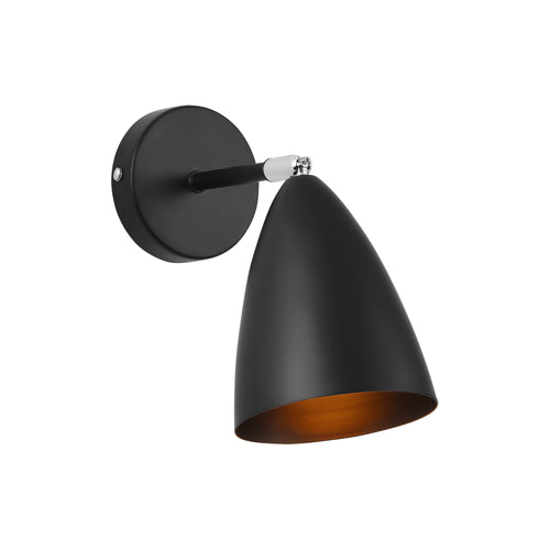 Wandleuchte Akranes 1x E14 Ø12x22 cm Schwarz lux.pro