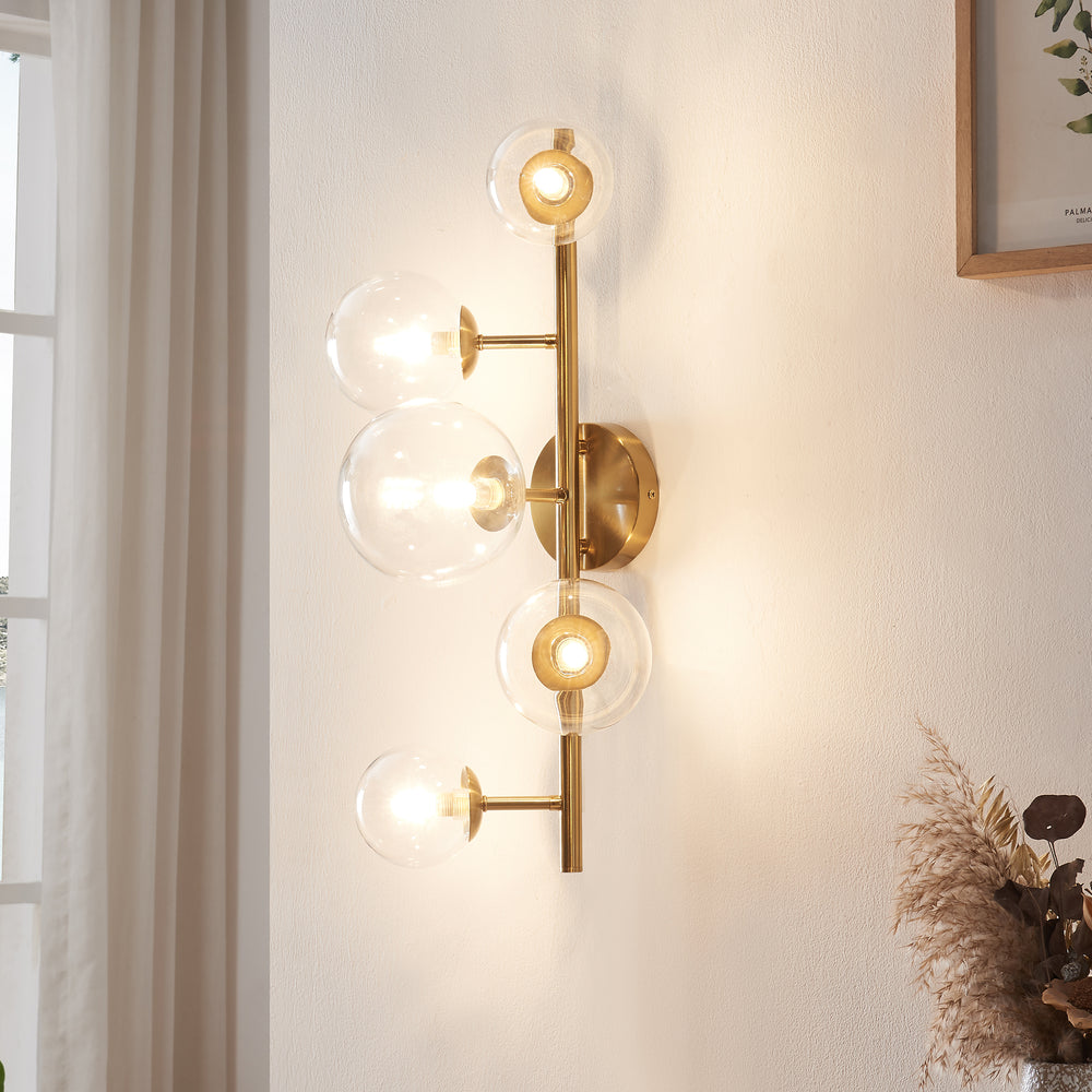 Applique murale Makkor métal verre 62 x 35 x 24 cm lux.pro