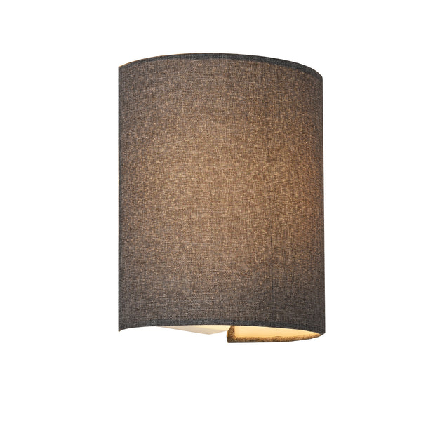 [lux.pro] Lampe Murale en Forme Demi-Cercle Applique Murale Intérieure E27 L'abat-jour en Lin 20 x 17,5 x 13 cm 