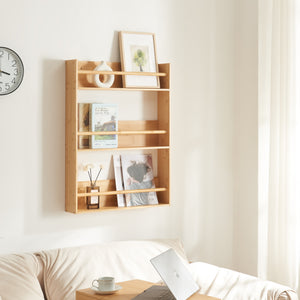 Mensola da parete Hareid 80x60x12cm bambù [en.casa] - premiumXL