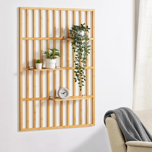 Mensola da parete Røst 120x80x13cm bambù [en.casa] - premiumXL