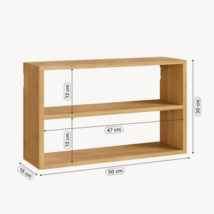 Wandregal Gol 50x15x30 cm Bambus [en.casa]