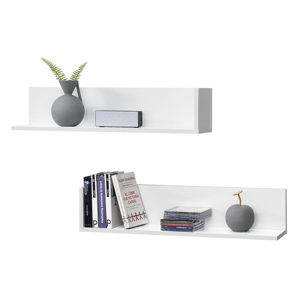 Étagère murale Elverum 75 x 16,5 x 16,5 cm lot de 2 différentes couleurs en.casa - premiumXL