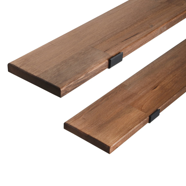Set di 2 Mensole da Muro 'Løgstør' Consolle da Parete in Legno di Pino con Staffe  - Vari Colori [en.casa]