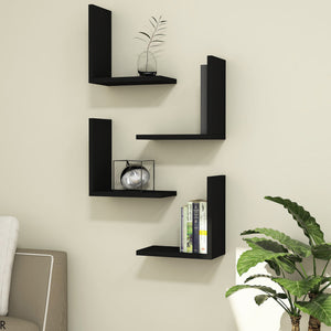 Mensola da parete Broby set da 4 pezzi 30 x 30 x 16 cm in diversi colori [en.casa] - premiumXL