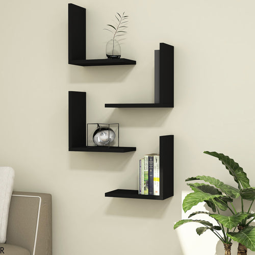 Mensola da parete Broby set da 4 pezzi 30 x 30 x 16 cm in diversi colori [en.casa] - premiumXL